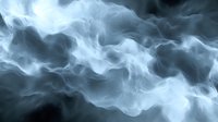 Ethereal blue smoke swirls creating mystical abstract patterns against dark background, flowing vapor trails with soft illumination for atmospheric design projects.