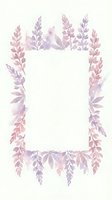 Watercolor floral frame with purple and pink botanical elements, empty space for text, wedding invitation border design for greeting cards and stationery.
