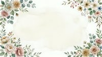 Vintage floral frame with roses, peonies, and eucalyptus leaves on cream background. Isolated design element suitable for wedding invitations, greeting cards, and stationery projects.