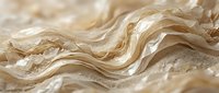 Flowing wavy layers of cream and beige tones create an organic, fluid texture with soft highlights and shadows, suitable for backgrounds and design elements.