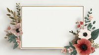 Elegant floral frame with anemone flowers and eucalyptus leaves on beige background, perfect for wedding invitations or greeting cards.