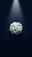 Crumpled paper ball with the word Sorry on dark blue background under spotlight, symbolizing apology, regret, and failed communication.