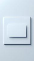Minimalist white geometric squares with soft shadows on light gray background for modern design projects and contemporary branding materials.