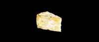 Wedge of aged cheddar cheese with natural holes and golden-yellow coloring, isolated on transparent background. Ready for food design, print-on-demand, clipart, and sublimation projects.