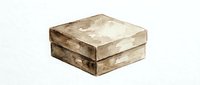 Vintage wooden box with weathered finish and distressed surface, isolated on white background for design projects, packaging mockups, and creative compositions.