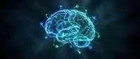 Digital brain with glowing neural networks and connections on dark background for artificial intelligence and technology concepts.