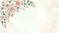 Watercolor floral corner arrangement with roses and eucalyptus leaves on cream background, isolated and ready for wedding invitations, greeting cards, and design projects.