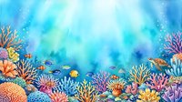 Vibrant underwater coral reef scene with tropical fish swimming among colorful corals and sea anemones. Sunlight beams penetrate turquoise ocean water creating magical atmosphere.