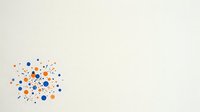 Colorful connected dots and lines forming abstract network structure on isolated beige background, suitable for technology, science, and business design projects.