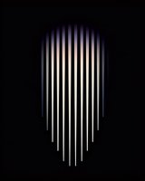 Glowing vertical neon lines creating an abstract light installation effect on dark background, suitable for modern design, tech graphics, and contemporary art projects.