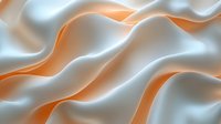 Elegant abstract waves in white and orange create dynamic flowing curves and soft shadows, suitable for modern business presentations and luxury branding designs.