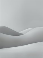 Minimalist black and white landscape of smooth rolling sand dunes creating gentle curves and shadows in abstract desert composition for wall art and design projects.