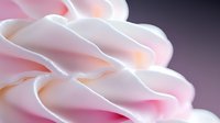 Soft pink and white meringue swirl with delicate texture and gentle curves against purple gradient background, showcasing dessert artistry.