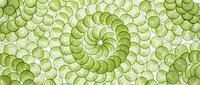 Fresh cucumber slices arranged in seamless pattern on white background. Healthy vegetable texture for culinary design, spa wellness concepts, kitchen decor.