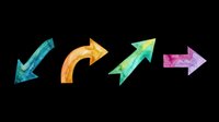 Colorful watercolor arrows set isolated on transparent background, ready for stickers, t-shirt design, clipart, print on demand, and sublimation projects.