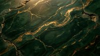 Luxurious dark green marble surface with gold veining and natural stone texture, suitable for backgrounds, interior design, and premium product presentations.