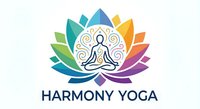 Colorful lotus flower logo with meditating figure in center, featuring vibrant petals in rainbow gradient. Perfect for yoga studios, wellness brands and spiritual businesses.