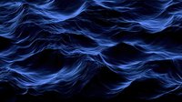 Abstract blue glowing waves on black background creating dynamic flowing pattern with light effects and energy motion for modern technology designs.