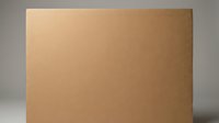 Clean brown cardboard sheet standing upright against neutral background for packaging design and craft projects.