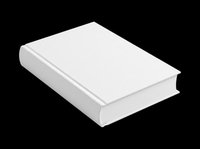 Blank white hardcover book isolated on transparent background, ready for mockup, clipart, print on demand, stickers, and T-shirt design use.