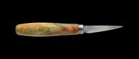 Vintage carving knife with wooden handle isolated on transparent background, ready for clipart, print-on-demand, t-shirt design, stickers, and sublimation projects.