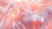 Ethereal coral and white flowing abstract waves create soft dreamy background with gentle gradients and luminous translucent layers for luxury branding designs.