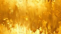 Abstract golden luxury background with paint drips and textured brush strokes creates elegant atmosphere perfect for high-end design projects and premium marketing materials.