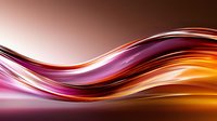 Flowing abstract waves in purple, red and orange colors against brown gradient background create dynamic motion effect for modern design projects.