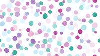 Scattered colorful circles in shades of pink, purple, teal, and lavender on white background. Seamless pattern tiles into continuous design for wallpaper, textiles, and digital backgrounds.