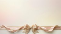 Elegant champagne satin ribbon with decorative bow and sparkle accents on soft neutral background, suitable for wedding invitations, greeting cards, and festive design projects.