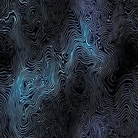 Abstract topographic contour lines pattern in dark blue and black with glowing neon effect creates seamless modern background for digital design projects.