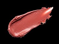 Cosmetic lipstick swatch in warm terracotta shade, isolated on transparent background, ready for beauty product design, makeup tutorials, and print-on-demand applications.
