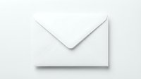 White blank envelope isolated on light background, closed flap, clean minimal design for mail, correspondence, and communication concepts.
