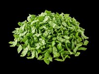 Pile of fresh chopped green herbs isolated on transparent background, ready for food design, clipart, stickers, print on demand, and sublimation projects.