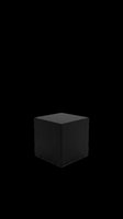 Black cube isolated on transparent background, ready for design use in t-shirts, clipart, stickers, print-on-demand products, sublimation, and digital graphics.