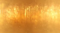 Abstract golden light background with vertical glowing streaks and particles creating magical atmospheric effect perfect for luxury designs and festive backdrops.