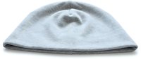 Gray knit beanie hat isolated on white background, soft fleece winter cap for cold weather, casual warm headwear for men and women.