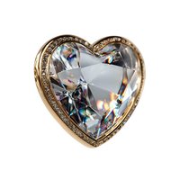 Luxury heart-shaped diamond ring with gold setting and sparkling gemstone for romantic jewelry design and wedding engagement concepts.