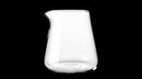 Transparent glass pitcher or creamer jug isolated on transparent background, ready for design use in product mockups, kitchen illustrations, tableware designs, and print-on-demand applications.