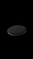 Black oval platform or stand isolated on transparent background, ready for product display, t-shirt design, clipart, stickers, and print-on-demand projects.