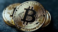 Golden cryptocurrency coin with circuit pattern on dark background showing digital money and blockchain technology concept for financial investments.