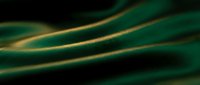 Elegant emerald green silk ribbons with golden accents flowing diagonally across dark background, suitable for luxury branding and elegant design projects.