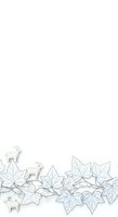 Isolated white ceramic goats among hand-drawn leaf branches on white background, ready for design projects, greeting cards, and decorative applications.