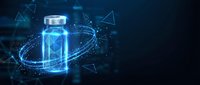 Futuristic digital cylinder with glowing blue holographic data streams and geometric elements on dark technology background for sci-fi design projects.