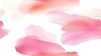 Soft pink watercolor brush strokes on white background create delicate abstract pattern. Gentle flowing shapes with transparent effects for romantic design projects.