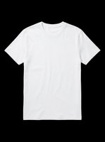 White blank crew neck t-shirt isolated on transparent background, ready for mockup, print on demand, sublimation, and apparel design use.