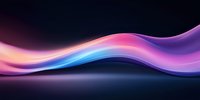 Smooth flowing abstract waves in pink, purple and blue colors on dark background create dynamic motion effect for modern design projects and presentations.