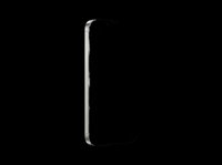 Modern smartphone with black screen isolated on transparent background, ready for design use on t-shirts, clipart, stickers, print-on-demand products, and digital designs.