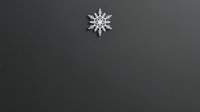 White snowflake isolated on dark gray background, ready for winter holiday designs, greeting cards, and seasonal marketing materials.