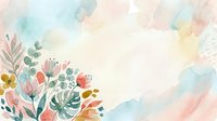 Watercolor floral arrangement with soft pastel blooms, leaves, and botanical elements on light background. Suitable for wedding invitations, greeting cards, and design projects.